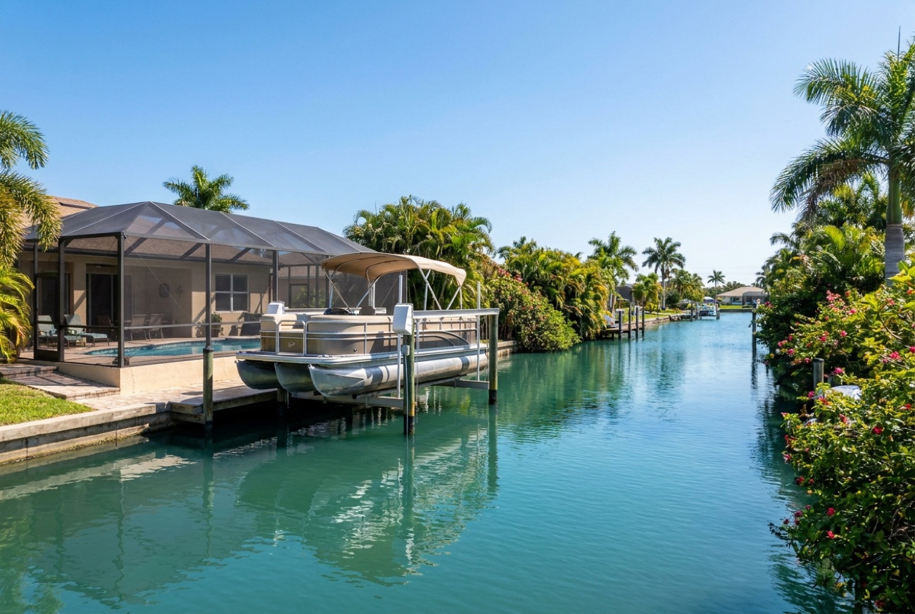 Pontoon lift + lanai — Cape Coral, FL