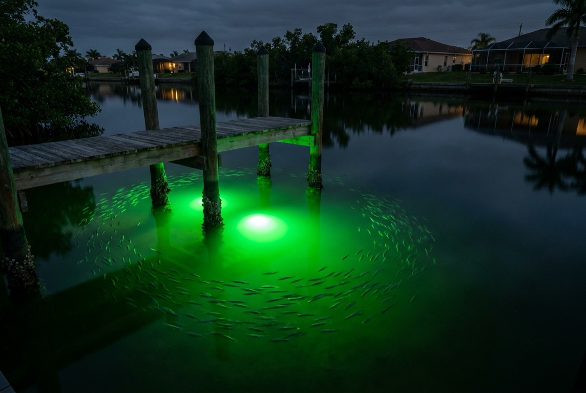 Underwater Fish Lights in Southwest Florida by Florida Lifts & Docks