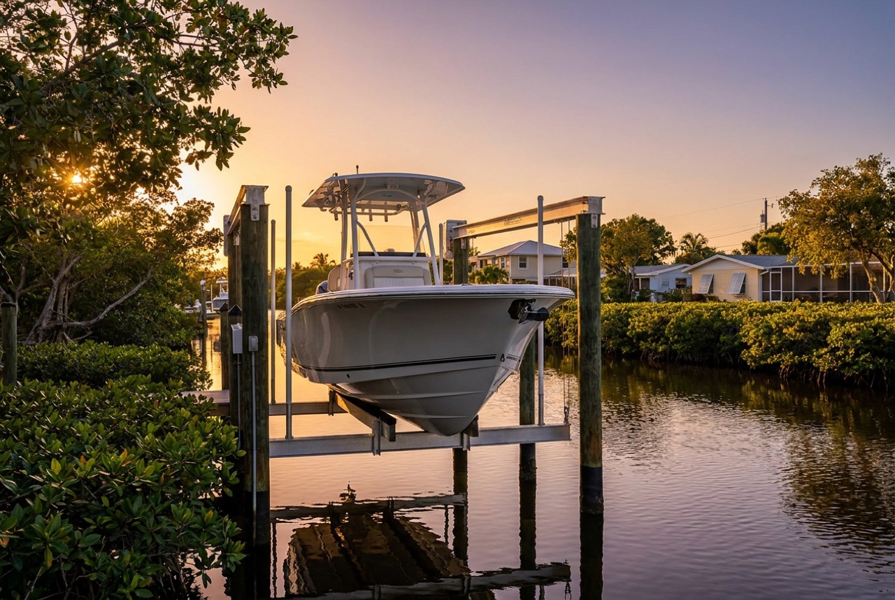 Boat Lifts in Sanibel Island, FL — Florida Lifts & Docks