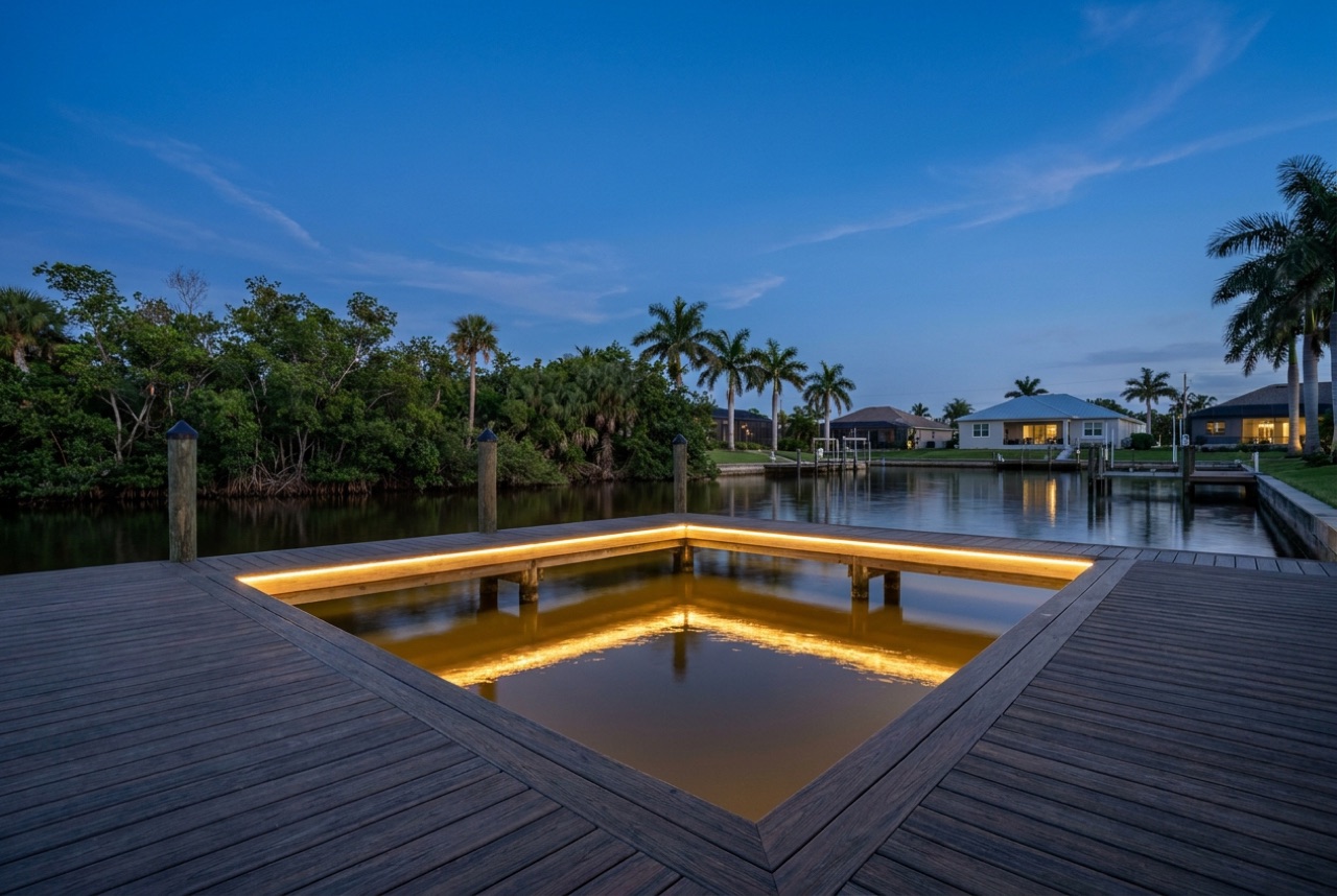Dock Lighting in Bonita Springs, FL — Florida Lifts & Docks