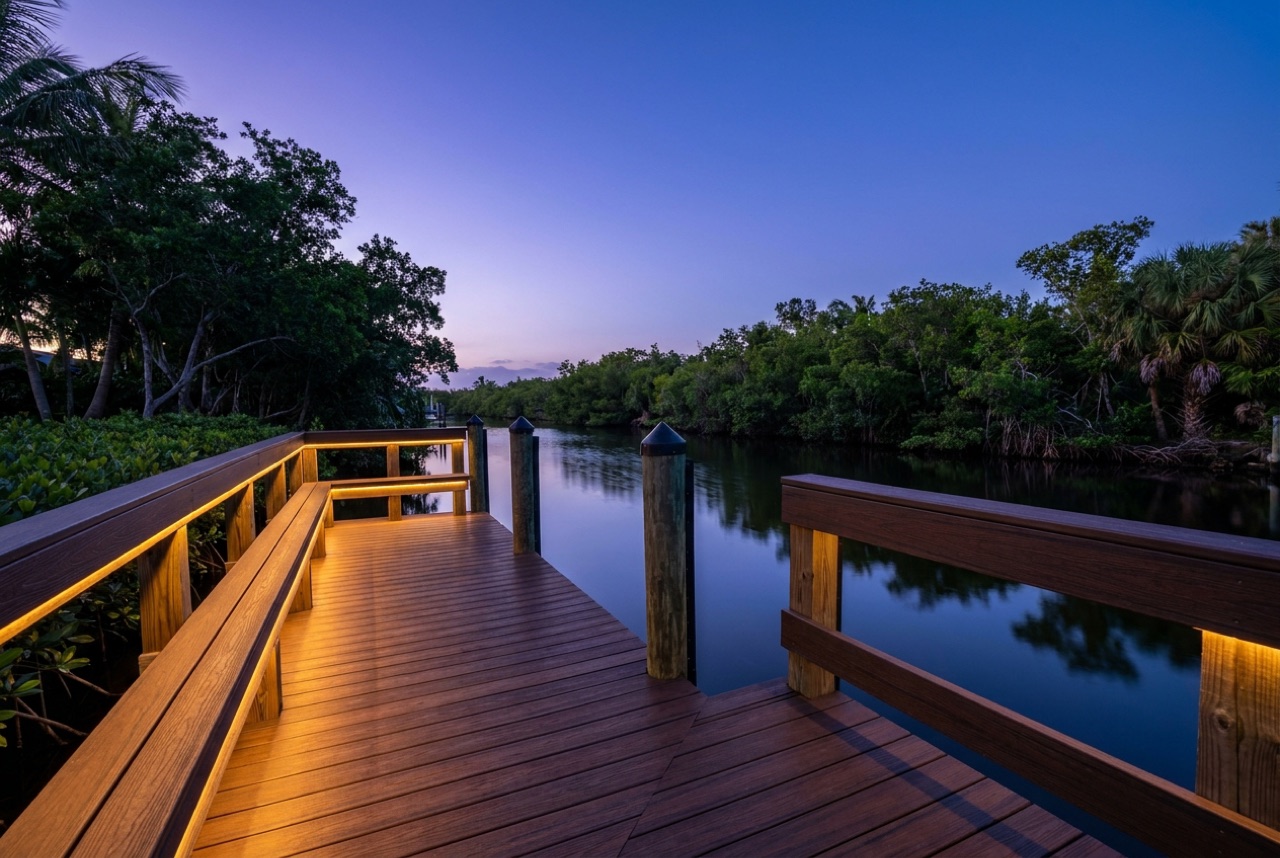 Dock Lighting in Estero, FL — Florida Lifts & Docks